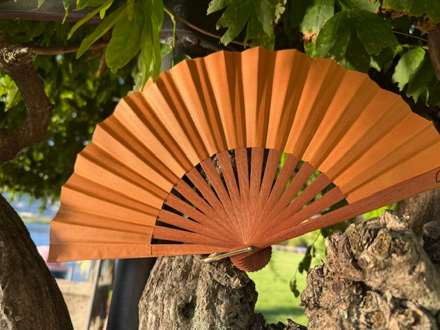 Éventail Suzon 23 cm, photo produit 6, coloris Terracotta et Navy