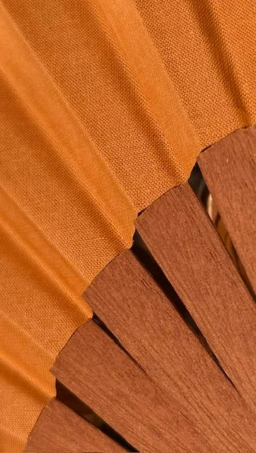 Éventail Suzon 23 cm, photo produit 2, coloris Terracotta et Navy